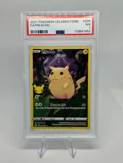 2021 Pokemon Celebrations Pikachu #005 Full Art PSA 7 Near Mint - Image 1