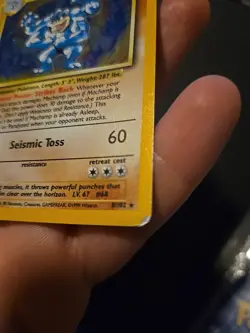 Pokemon TCG Machamp Holo Rare 1st Edition Base Set 8/102 LP - Image 2