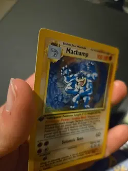 Pokemon TCG Machamp Holo Rare 1st Edition Base Set 8/102 LP - Image 4