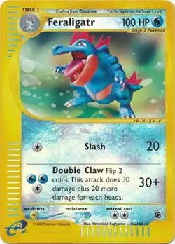 Pokemon TCG - Feraligatr - 46/165 - Rare - Reverse Holo - Expedition [Near Mint] - Image 1