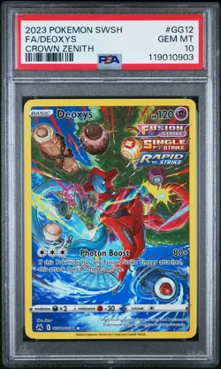 Pokemon TCG Deoxys Crown Zenith: Galarian Gallery GG12/GG70 PSA 10 Gem Mint - Image 1