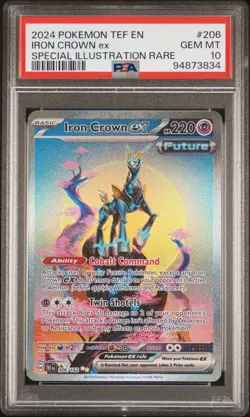 Iron Crown EX 206/162 Special Illustration Rare Temporal Forces Pokemon PSA 10 - Image 3