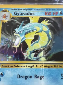 Pokemon TCG Gyarados Base Set Holo Rare Old CGC PSA 8.5 Slab Vintage WOTC #6 NM - Image 2