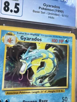 Pokemon TCG Gyarados Base Set Holo Rare Old CGC PSA 8.5 Slab Vintage WOTC #6 NM - Image 3