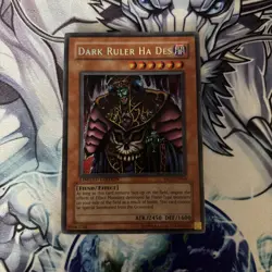 (EF) Yugioh Dark Ruler Ha Des MC1-EN006 Secret Rare Limited Edition LP - Image 1