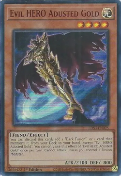 1x YUGIOH LDS3-EN025 EVIL HERO ADUSTED GOLD ULTRA RARE NEAR MINT (NM) (RED) - Image 1