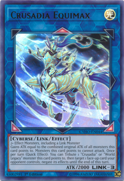 Yugioh CYHO-EN044 Crusadia Equimax Ultra Rare 1st Edition NM - Image 1