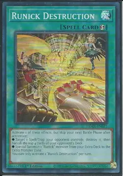 3x YUGIOH 1ST ED TAMA-EN031 RUNICK DESTRUCTION SUPER RARE NEAR MINT (NM) - Image 1