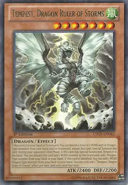 3X YUGIOH CT10-EN004 TEMPEST, DRAGON RULER OF STORMS SECRET RARE - Image 1