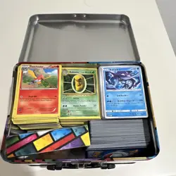 Pokemon Trading Card Game Bulk lot, vintage, new, code cards, Eve lunch tin+book - Image 1