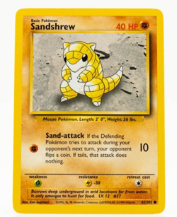Sandshrew Pokemon Base Set 62/102 LP - Image 1