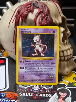 ☠☠ Pokemon Mewtwo 010/102 Base Set (Shadowless) Holo - Image 1