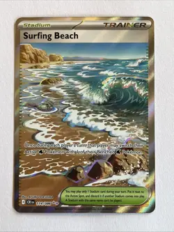 Surfing Beach 114/086 ME04: Chaos Rising NM Pokemon TCG Ultra Rare - Image 1