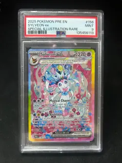 Sylveon ex 156/131 SIR Pokemon 2025 Prismatic Evolutions PSA9 - Image 1