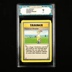 TQG 9 Mint 1999 Pokemon ENG Pokemon Breeder #76/102 R - Image 1