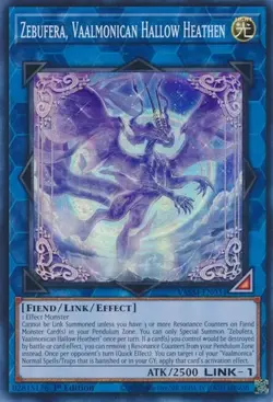 3x YUGIOH 1ST ED VASM-EN034 ZEBUFERA, VAALMONICAN HALLOW HEATHEN SUPER RARE NEAR - Image 1