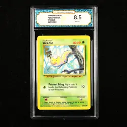 TQG 8.5 NM-MT+ 1999 Pokemon ENG Weedle #69/102 - Image 1
