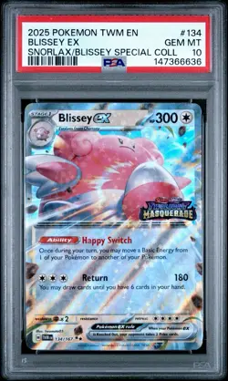 Blissey EX # 134 | Pokemon TCG 2025 Snorlax/Blissey Special Collection | PSA 10 - Image 1