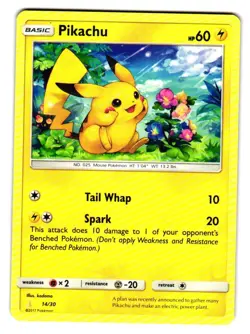 Pikachu (#29) 29/30 Common SM Trainer Kit: Lycanroc & Alolan Raichu Pokemon NM - Image 1