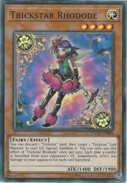 3x Yugioh FLOD-EN008 Trickstar Rhodode Super Rare Unlimited NM - Image 1