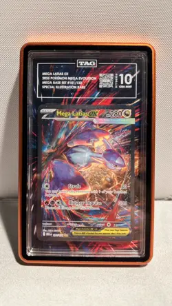 2025 POKEMON MEGA EVOLUTION SPECIAL ILLUSTRATION RARE #181 MEGA LATIAS EX TAG 10 - Image 3