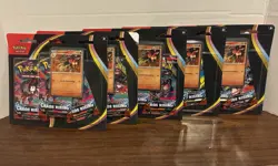 Pokemon Chaos Rising 3 Pack Blister Lot of 5 NEW - Image 1