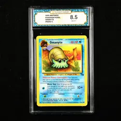 TQG 8.5 NM-MT+ 1999 Pokemon ENG Omanyte #52/62 C - Image 1