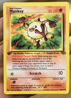 Wizards of the Coast Mankey 55/64 Jungle Common Regular 30 HP English 1999 - Image 1