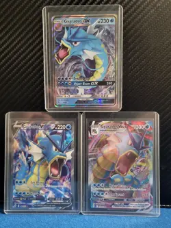 Pokemon Gyarados GX, V & VMAX Ultra Rare Holo Hidden Fates Evolving Skies Lot - Image 1