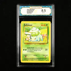 TQG 8.5 NM-MT+ 1999 Pokemon ENG Bulbasaur #44/102 C - Image 1