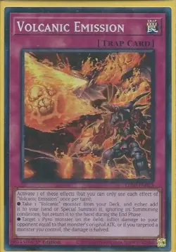 3x YUGIOH 1ST ED LD10-EN023 VOLCANIC EMISSION SUPER RARE NEAR MINT (NM) - Image 1