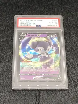 B6 Pokemon TCG Indeedee V 039/072 Shining Fates 2021 PSA 10 - Image 1
