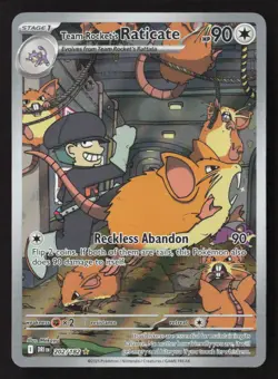 Team Rocket's Raticate Illustration Rare Holo DRI 202/182 NM Pokemon TCG - Image 1