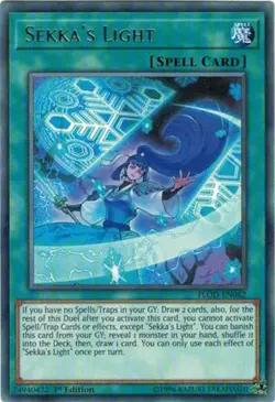 3X Yugioh FLOD-EN062 Sekka's Light Rare 1ST ED NM - Image 1