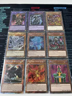 Yugioh Blue Eyes Dark Magician Obelisk Platinum Secret Rare Diabellstar - Image 1