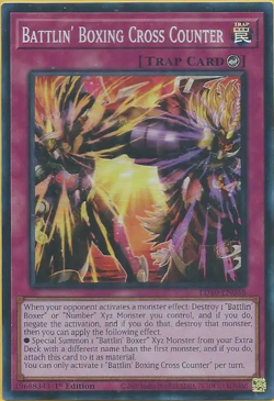 3x YUGIOH 1ST ED LD10-EN038 BATTLIN' BOXING CROSS COUNTER SUPER RARE (NM) - Image 1
