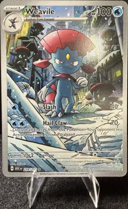 Pokemon Weavile ASC 228/217 Rare Stage 1 100 HP 70 Attack Card - Image 1