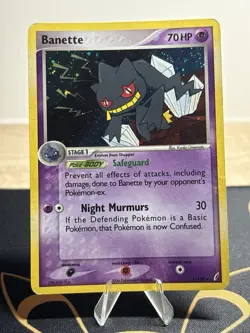 Banette 1/100 Ex Crystal Guardians Holo Foil Rare Pokemon Card MP SWIRL - Image 1
