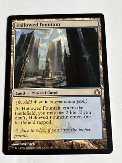 MTG Magic the Gathering Card LP - Hallowed Fountain - Image 1