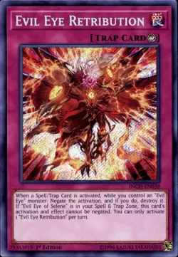 3x Yugioh INCH-EN039 Evil Eye Retribution Secret Rare 1st Edition Near Mint - Image 1