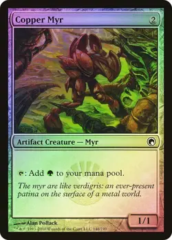Scars of Mirrodin MTG FOIL Copper Myr Magic - Image 1