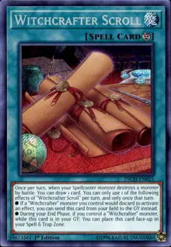 3x Yugioh INCH-EN025 Witchcrafter Scroll Secret Rare 1st Edition Near Mint - Image 1