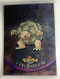 1999 Topps Pokemon TV #76 Golem (B) Silver Foil Blue Logo FREE COMBINED SHIP - Image 1