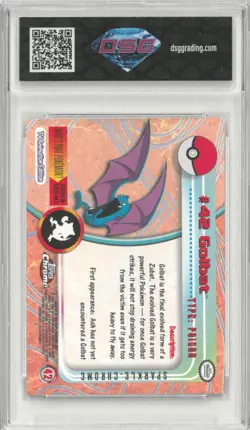 2000 Topps Chrome Pokemon GOLBAT #42 Sparkle 💎 DSG 10 Gem Mint - Image 2