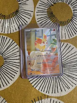 Pokemon Fennekin Chaos Rising Promo Illustration Rare 080 - Image 1