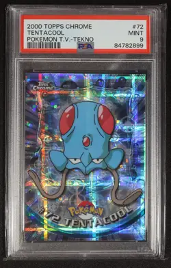 2000 Topps Chrome - Pokemon TV Tentacool #72 - TEKNO PSA 9 - Image 1