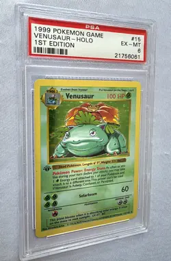 Pokemon 1999 Base Set VENUSAUR 1ST EDITION SHADOWLESS Holo PSA 6 EX-MT #15 WOTC! - Image 5