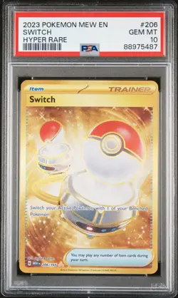 2023 Pokemon SV 151 - MEW EN Switch #206/165 PSA 10 - Image 1