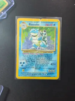 [DAMAGED] ❤ Pokemon Blastoise 2/102 Base Set Holo Rare ON LIFE SUPPORT ☠☠☠ - Image 1