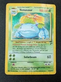 [DAMAGED] ❤ Pokemon Venusaur 018/130 Base Set 2 Holo Rare 100 HP 1999 English - Image 1